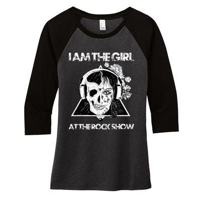 Vintage I Am The At The Rock Show Rock Music Lover Tee Women's Tri-Blend 3/4-Sleeve Raglan Shirt