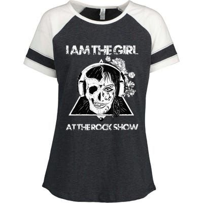 Vintage I Am The At The Rock Show Rock Music Lover Tee Enza Ladies Jersey Colorblock Tee