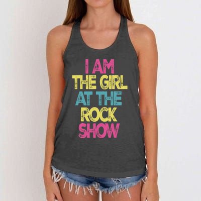 Vintage I Am The Girl At The Rock Show, Rock Music Lover Tee Women's Knotted Racerback Tank