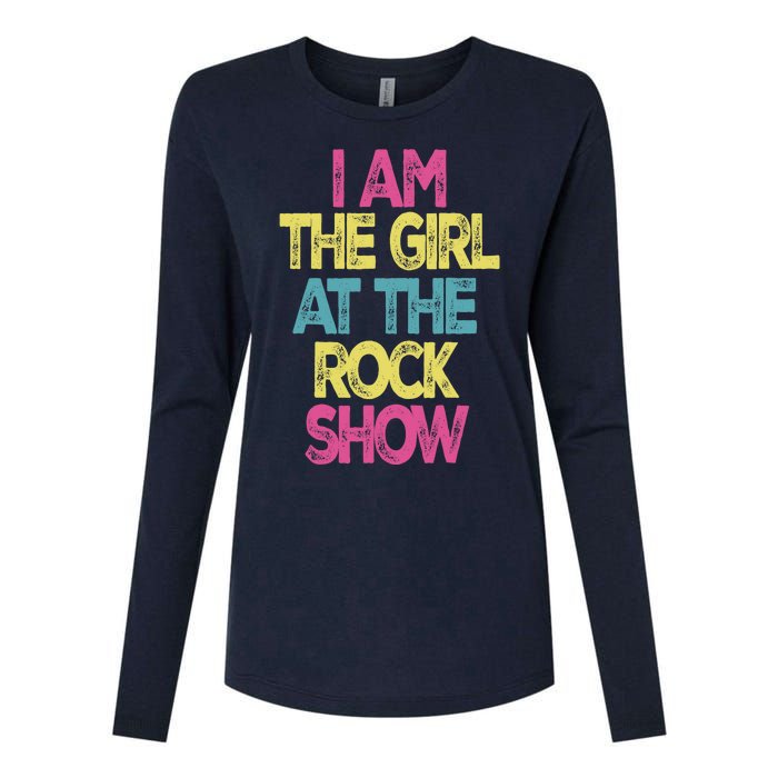 Vintage I Am The Girl At The Rock Show, Rock Music Lover Tee Womens Cotton Relaxed Long Sleeve T-Shirt