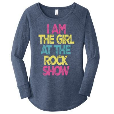 Vintage I Am The Girl At The Rock Show, Rock Music Lover Tee Women's Perfect Tri Tunic Long Sleeve Shirt