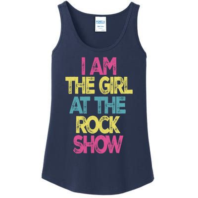 Vintage I Am The Girl At The Rock Show, Rock Music Lover Tee Ladies Essential Tank