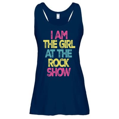 Vintage I Am The Girl At The Rock Show, Rock Music Lover Tee Ladies Essential Flowy Tank