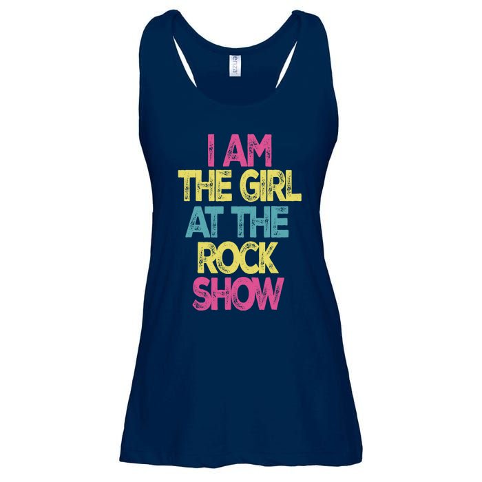 Vintage I Am The Girl At The Rock Show, Rock Music Lover Tee Ladies Essential Flowy Tank