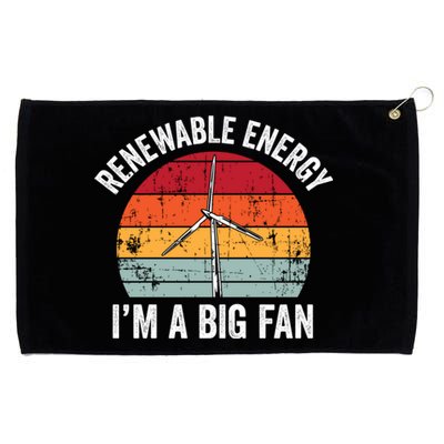 Vintage Im A Big Fan Funny Renewable Energy Gift Gift Grommeted Golf Towel