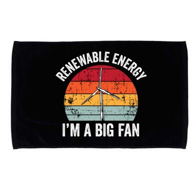 Vintage Im A Big Fan Funny Renewable Energy Gift Gift Microfiber Hand Towel