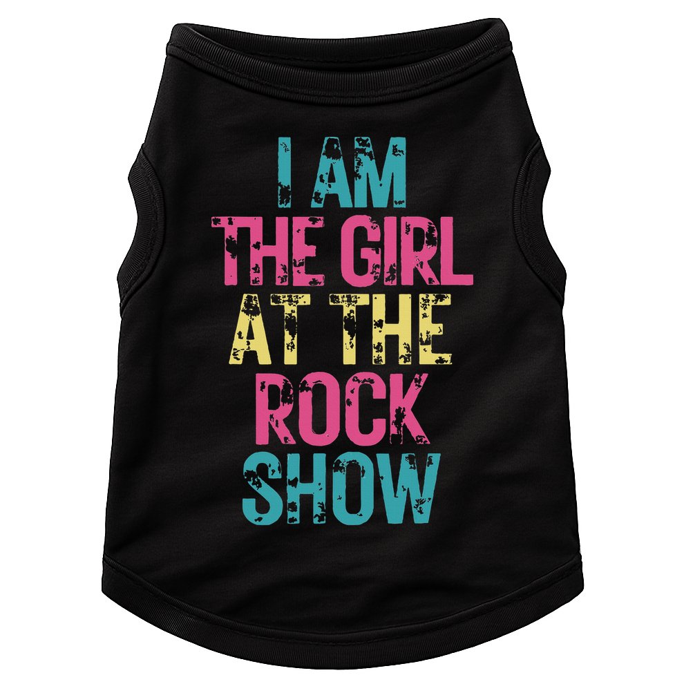 Vintage I Am The Girl At The Rock Show Rock Music Lover Doggie Tank