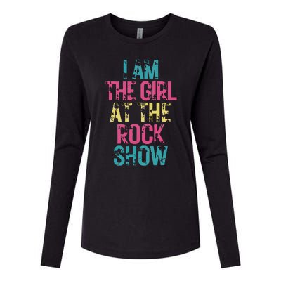 Vintage I Am The Girl At The Rock Show Rock Music Lover Womens Cotton Relaxed Long Sleeve T-Shirt