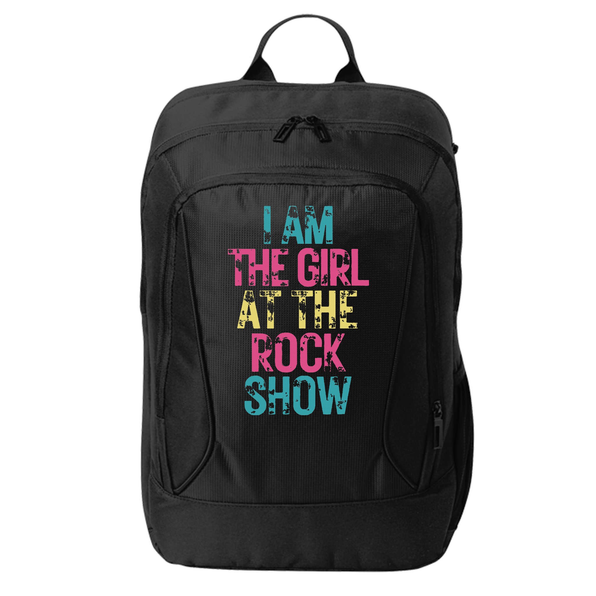 Vintage I Am The Girl At The Rock Show Rock Music Lover City Backpack