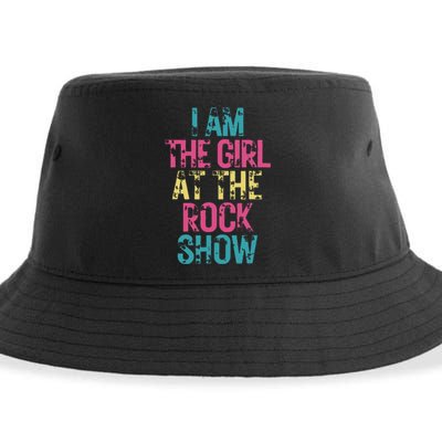 Vintage I Am The Girl At The Rock Show Rock Music Lover Sustainable Bucket Hat