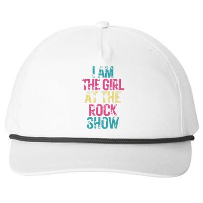 Vintage I Am The Girl At The Rock Show Rock Music Lover Snapback Five-Panel Rope Hat