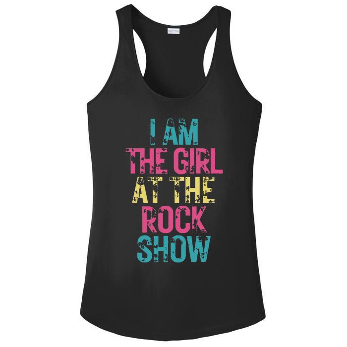 Vintage I Am The Girl At The Rock Show Rock Music Lover Ladies PosiCharge Competitor Racerback Tank