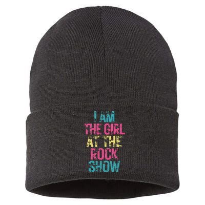 Vintage I Am The Girl At The Rock Show Rock Music Lover Sustainable Knit Beanie