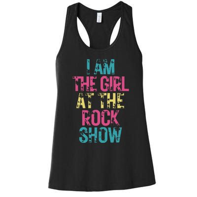 Vintage I Am The Girl At The Rock Show Rock Music Lover Women's Racerback Tank