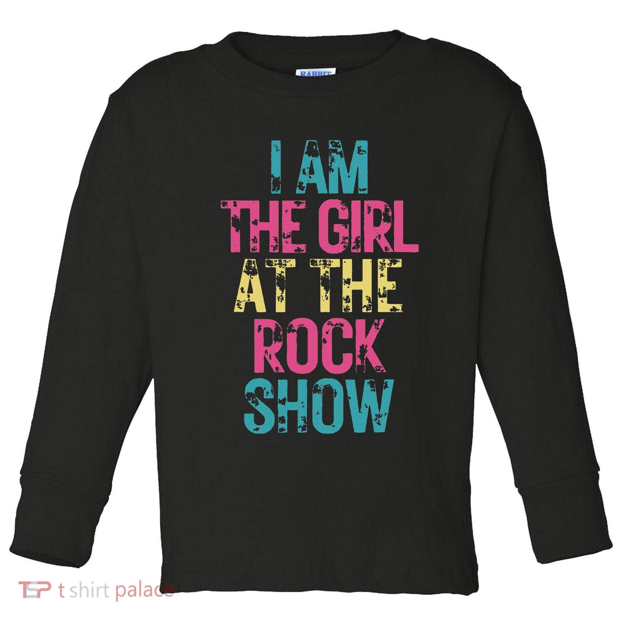Vintage I Am The Girl At The Rock Show Rock Music Lover Toddler Long Sleeve Shirt