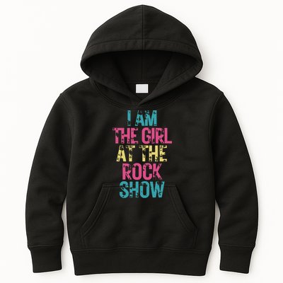 Vintage I Am The Girl At The Rock Show Rock Music Lover Kids Hoodie