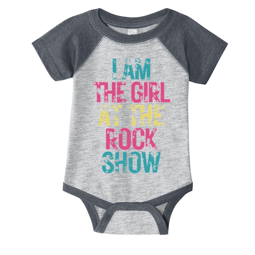 Vintage I Am The Girl At The Rock Show Rock Music Lover Infant Baby Jersey Bodysuit