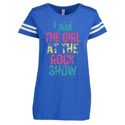 Vintage I Am The Girl At The Rock Show Rock Music Lover Enza Ladies Jersey Football T-Shirt