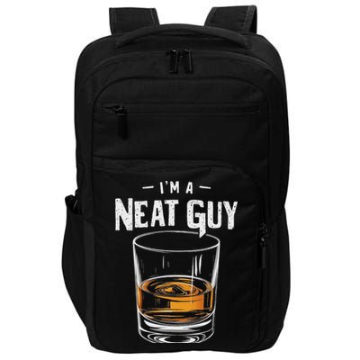Vintage I'm A Neat Guy Funny Whiskey Bourbon Drinker Impact Tech Backpack