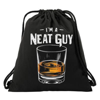 Vintage I'm A Neat Guy Funny Whiskey Bourbon Drinker Drawstring Bag