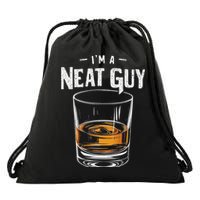 Vintage I'm A Neat Guy Funny Whiskey Bourbon Drinker Drawstring Bag