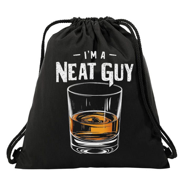Vintage I'm A Neat Guy Funny Whiskey Bourbon Drinker Drawstring Bag