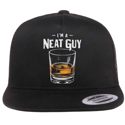 Vintage I'm A Neat Guy Funny Whiskey Bourbon Drinker Flatbill Hat