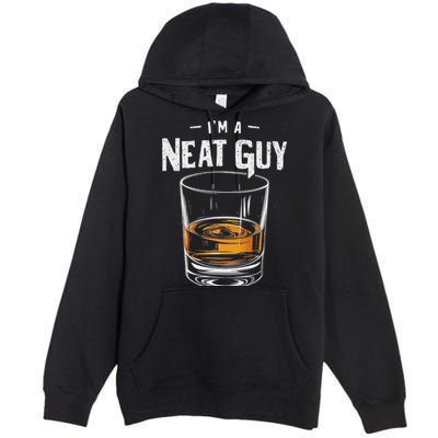 Vintage I'm A Neat Guy Funny Whiskey Bourbon Drinker Premium Pullover Hoodie