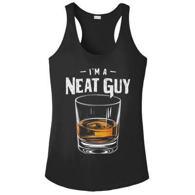 Vintage I'm A Neat Guy Funny Whiskey Bourbon Drinker Ladies PosiCharge Competitor Racerback Tank