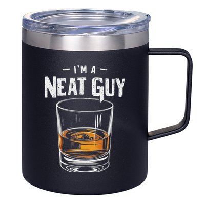 Vintage I'm A Neat Guy Funny Whiskey Bourbon Drinker 12oz Stainless Steel Coffee Mug