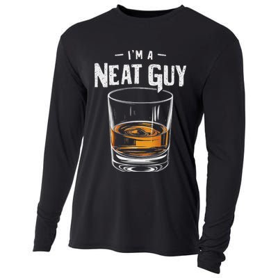 Vintage I'm A Neat Guy Funny Whiskey Bourbon Drinker Cooling Performance Long Sleeve Crew