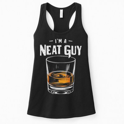 Vintage I'm A Neat Guy Funny Whiskey Bourbon Drinker Womens Tank Top