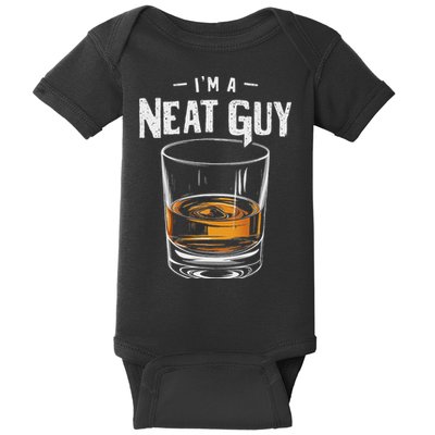 Vintage I'm A Neat Guy Funny Whiskey Bourbon Drinker Baby Bodysuit