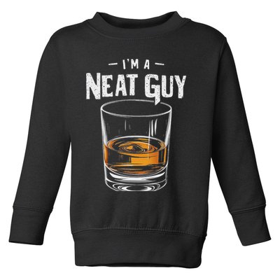 Vintage I'm A Neat Guy Funny Whiskey Bourbon Drinker Toddler Sweatshirt