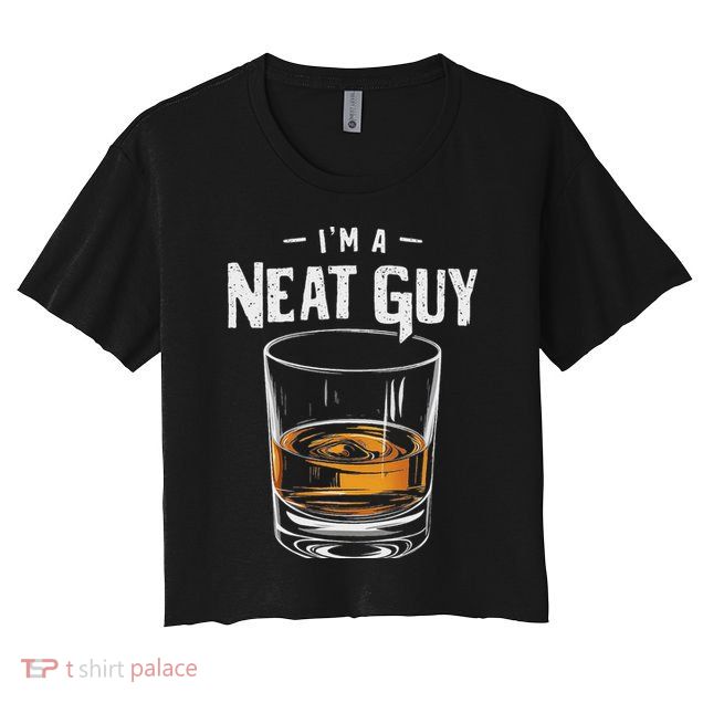 Vintage I'm A Neat Guy Funny Whiskey Bourbon Drinker Crop Top
