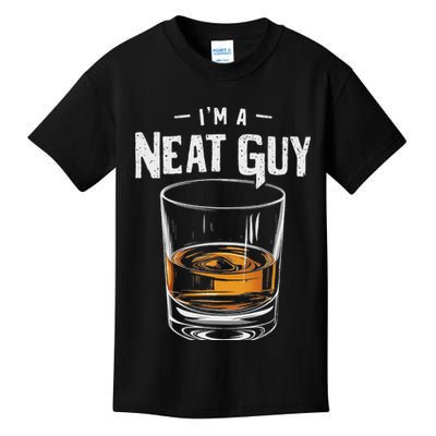 Vintage I'm A Neat Guy Funny Whiskey Bourbon Drinker Kids T-Shirt