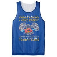 Vintage I Am A Grumpy Veteran I Served I Sacrificed Gift Mesh Reversible Basketball Jersey Tank