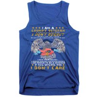 Vintage I Am A Grumpy Veteran I Served I Sacrificed Gift Tank Top