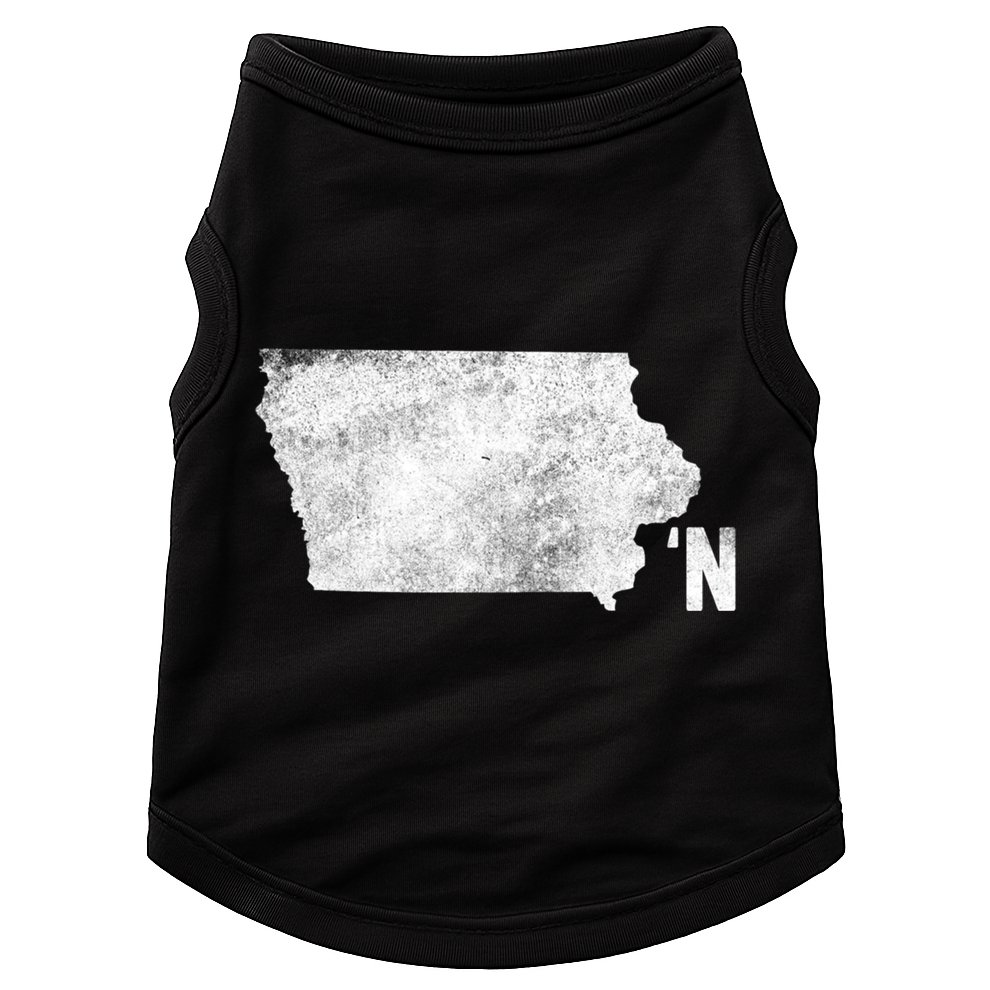 Vintage Iowa Apostrophe N State Map Outline Meaningful Gift Doggie Tank