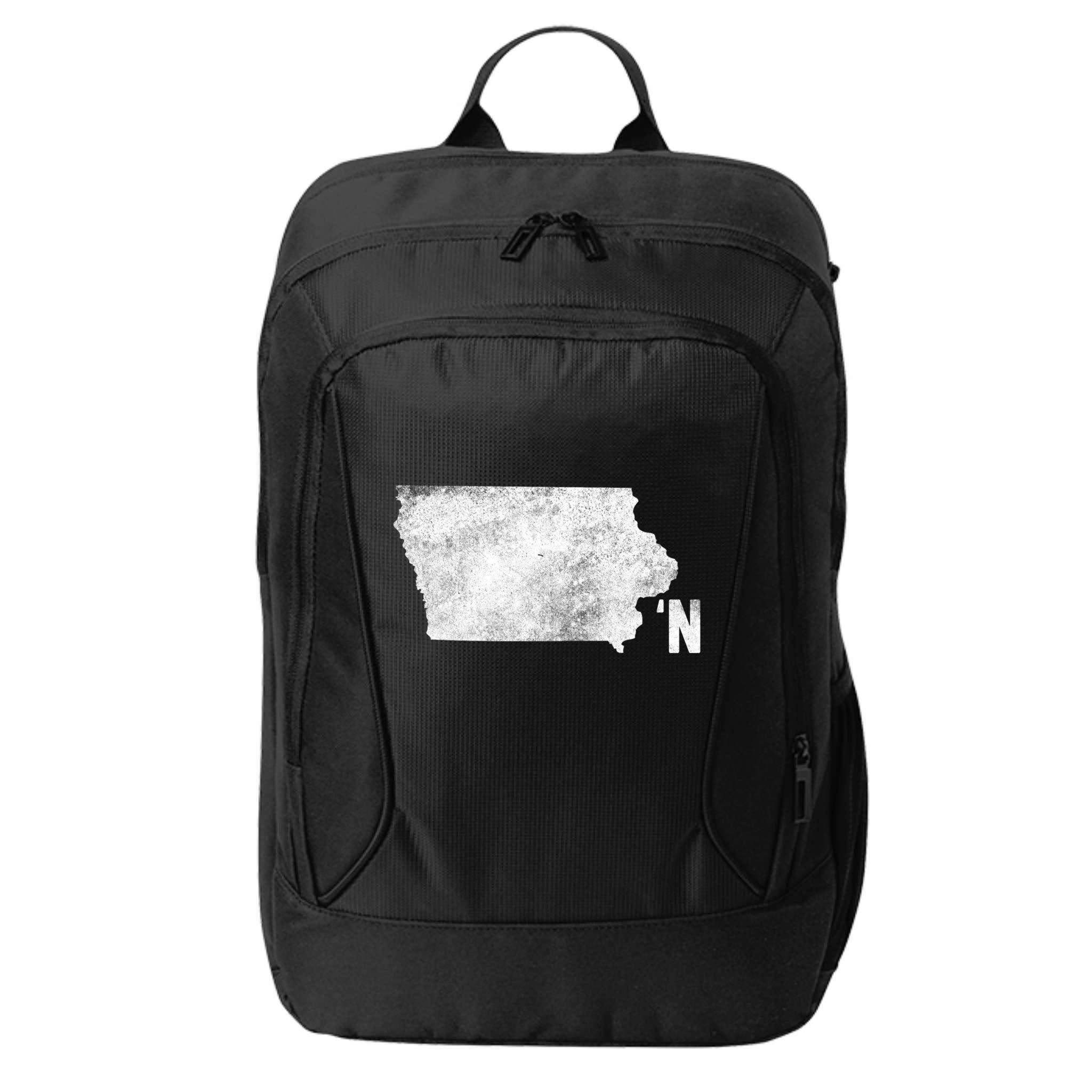 Vintage Iowa Apostrophe N State Map Outline Meaningful Gift City Backpack