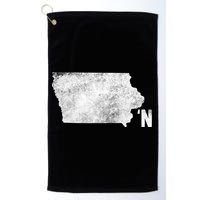 Vintage Iowa Apostrophe N State Map Outline Meaningful Gift Golf Towel