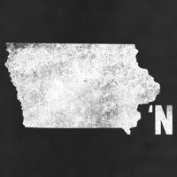 Vintage Iowa Apostrophe N State Map Outline Meaningful Gift Golf Towel