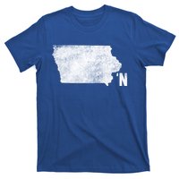 Vintage Iowa Apostrophe N State Map Outline Meaningful Gift T-Shirt