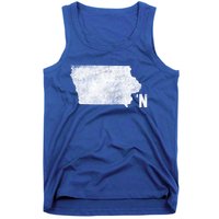 Vintage Iowa Apostrophe N State Map Outline Meaningful Gift Tank Top