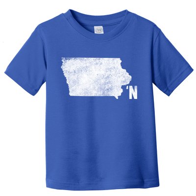 Vintage Iowa Apostrophe N State Map Outline Meaningful Gift Toddler T-Shirt