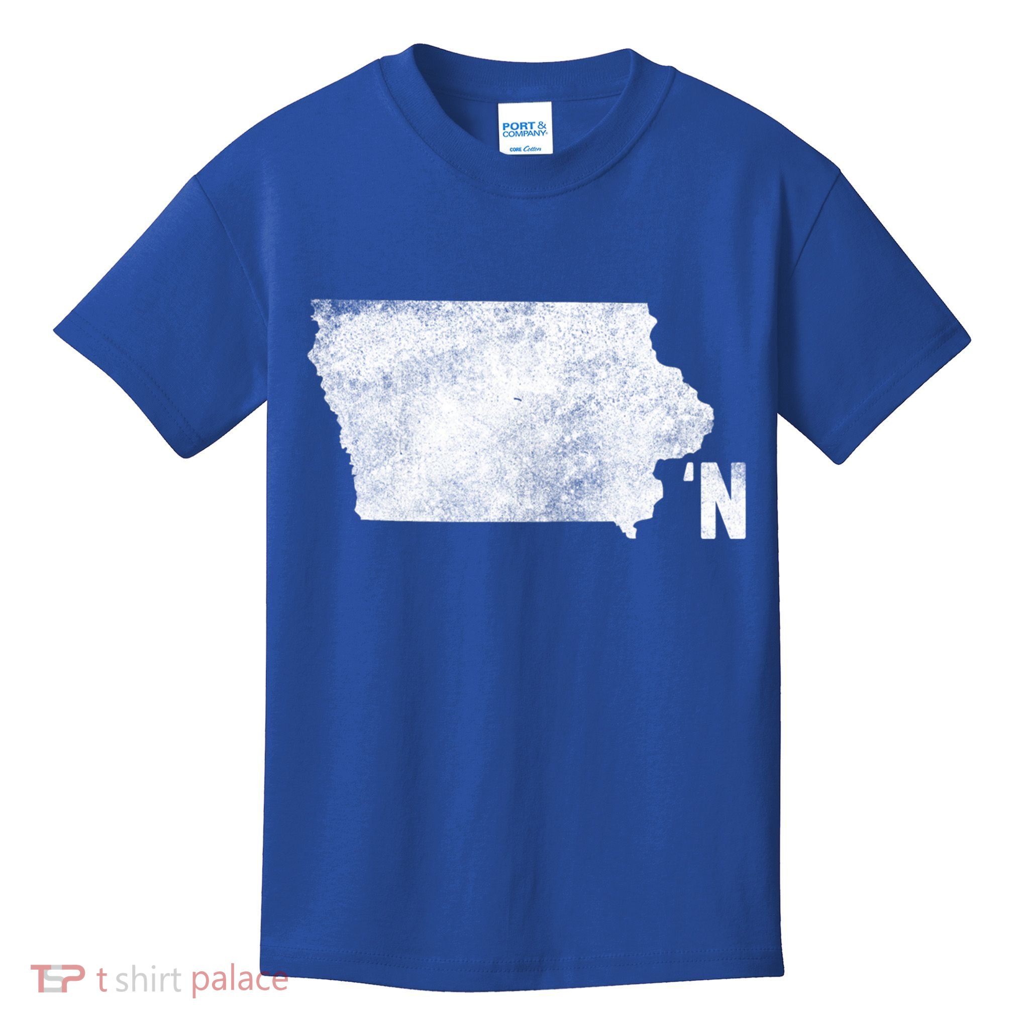 Vintage Iowa Apostrophe N State Map Outline Meaningful Gift Kids T-Shirt