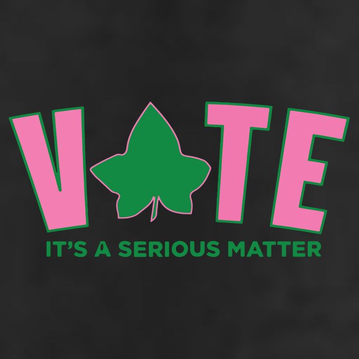 Vote Its A Serious Matter Green 7 Panel Mesh Trucker Snapback Hat