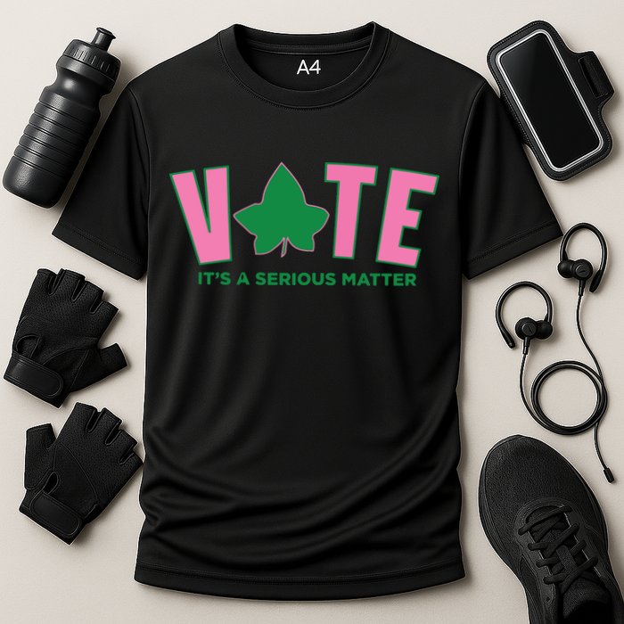 Vote Its A Serious Matter Green Cooling Performance Crew T-Shirt