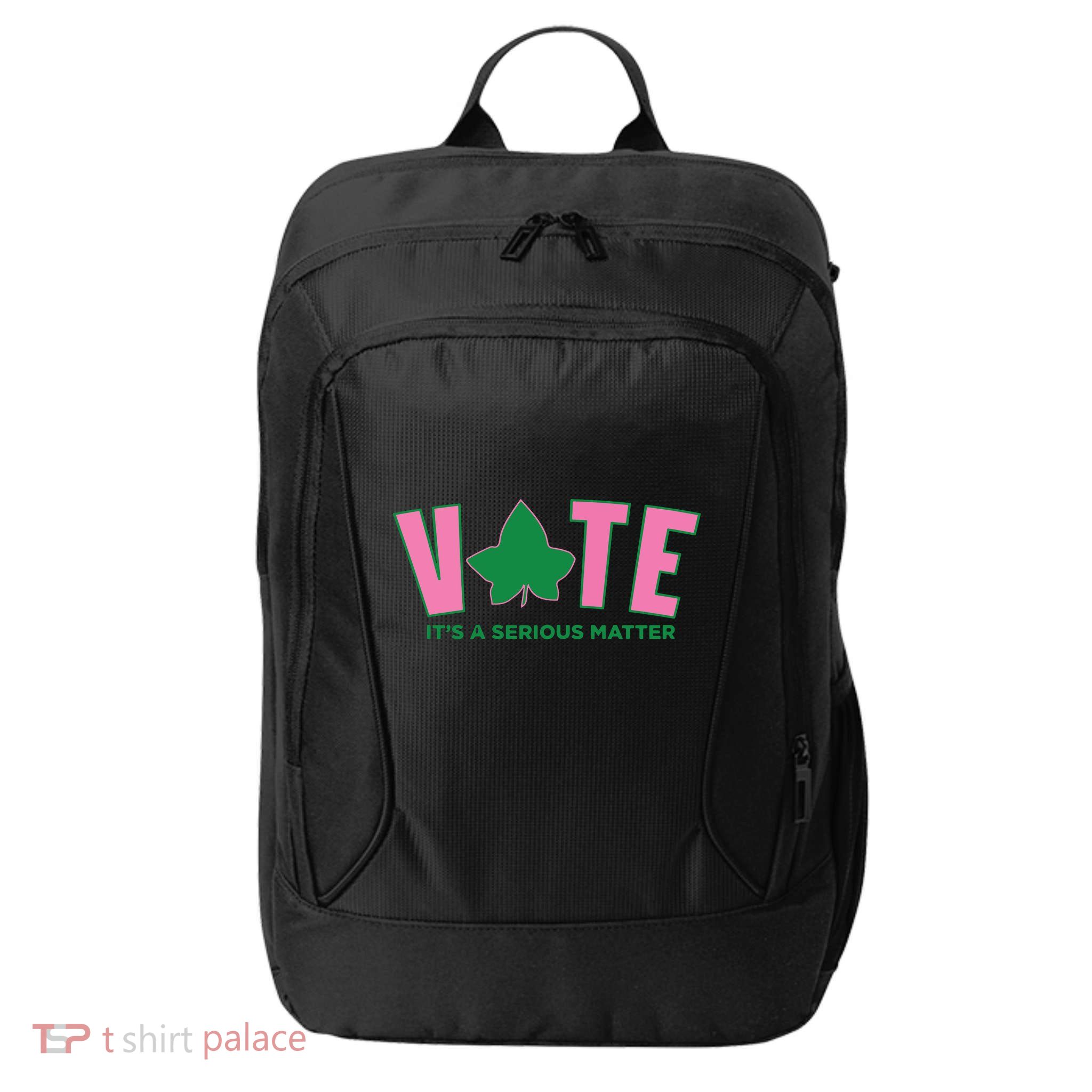 Vote Its A Serious Matter Green City Backpack