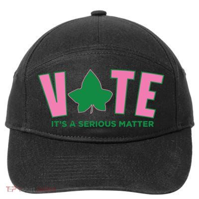 Vote Its A Serious Matter Green 7-Panel Snapback Hat